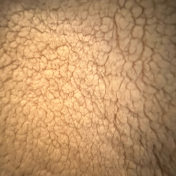 #3299.  A.N.A Cream Faux Sherpa/Ribbed Knit Vest w/ Draped Pointed Collar Size M - Picture 3 of 9